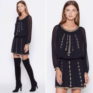 Joie Berline Embroidered Embellished Beaded Dress